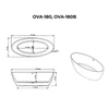 Obraz 4/4 - OVAL voľne stojaca vaňa, biela, 180x80x58 cm