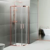 Obraz 4/7 - Murcia Rose Gold sprchový kút zakrivený 80x80, 190cm, 6mm NANO