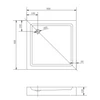 Obraz 10/11 - Almagro 80x80x13,5 cm Štvorcová, akrylová sprchová vanička, so sifonom