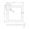 Obraz 10/10 - Coria 80x80x5 cm Štvorcová, akrylová sprchová vanička, so sifonom