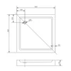 Obraz 10/11 - Almagro 90x90x13,5 cm Štvorcová, akrylová sprchová vanička, so sifonom