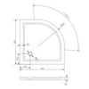 Obraz 10/10 - Coria 90x90x5 cm Kruhová, akrylová sprchová vanička, so sifonom