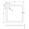 Obraz 10/10 - Coria 100x100x5 cm Štvorcová, akrylová sprchová vanička, so sifonom