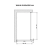 Obraz 5/5 - Walk-in Black sprchová stena, s matným, pieskovaným sklom 60, 200cm, 8mm