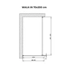 Obraz 5/5 - Walk-in Black sprchová stena, s matným, pieskovaným sklom 70, 200cm, 8mm