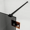 Obraz 2/5 -Walk-in Black ścianka prysznicowa, z przydymionym szkłem 80, 200cm, 8mm