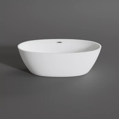 OVAL voľne stojaca vaňa, biela, 155x80x58 cm