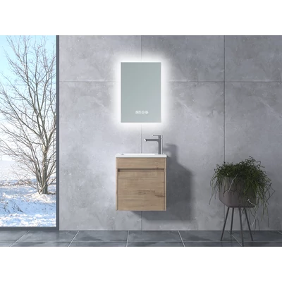 Zamora Sonoma Szafka łazienkowa z umywalką i lustrem, LED