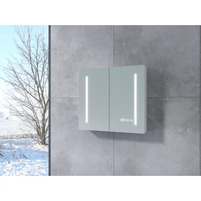 Sevilla White Dvojdverová skriňa so zrkadlom, LED 60 cm