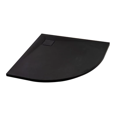 Cagliari Black 80x80x2,6 cm Kruhová, SMC sprchová vanička, so sifonom