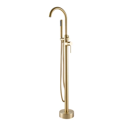 Korfu Rose Gold voľne stojaca vaňová batéria