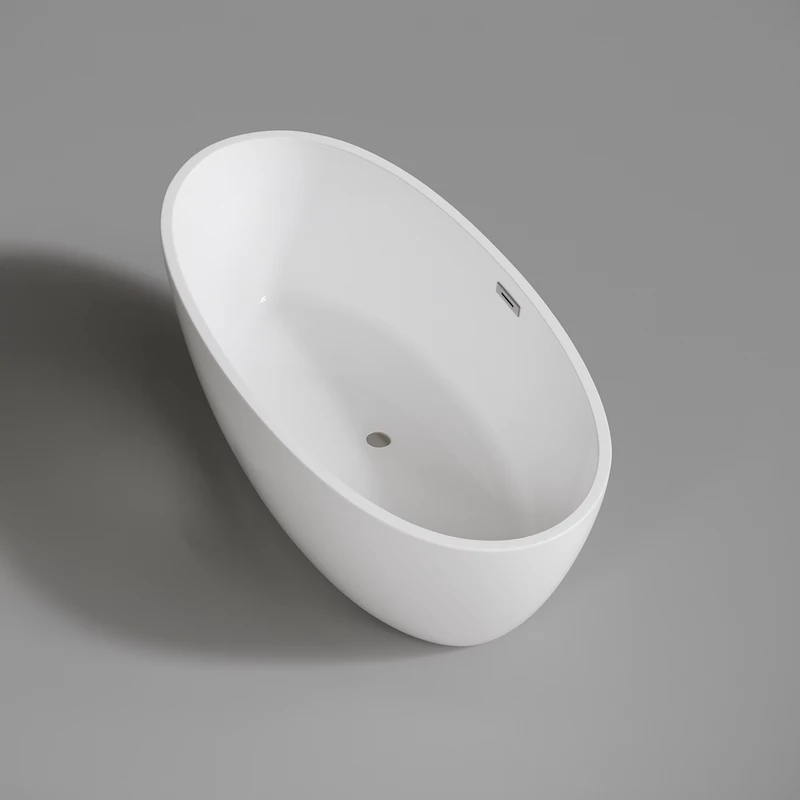OVAL voľne stojaca vaňa, biela, 155x80x58 cm