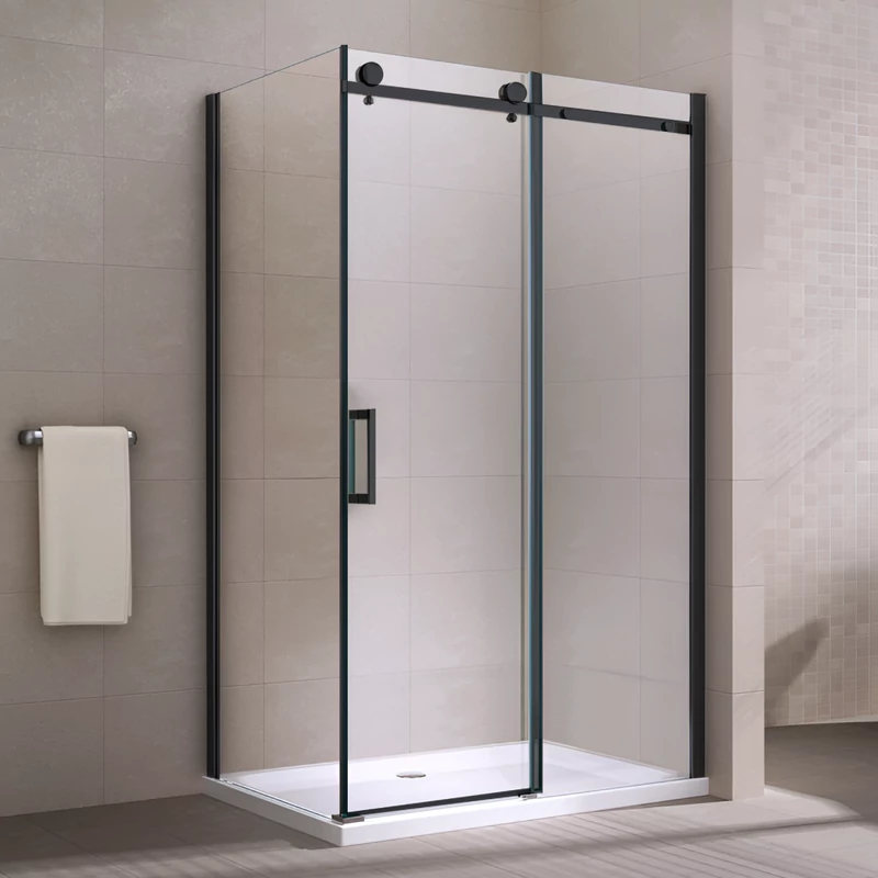 Milano Duo Black Sprchový kút 80x120, 195cm, 8mm