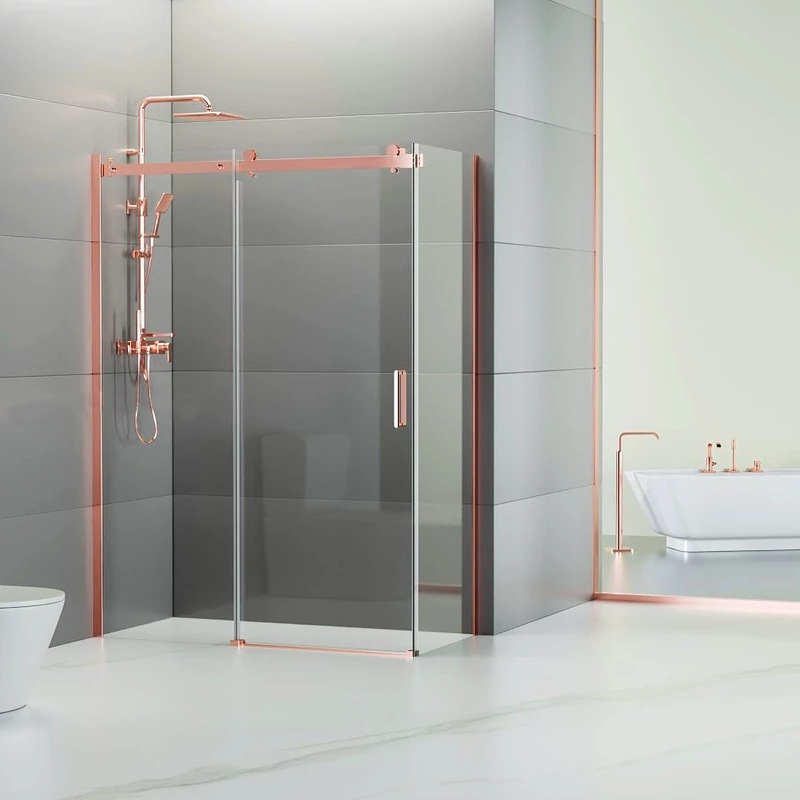 Milano Duo Rose Gold Sprchový kút 80x120, 195cm, 8mm
