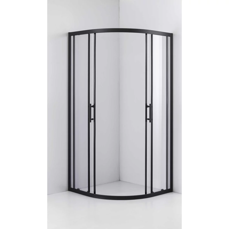 Murcia čierny sprchový kút 100x100, 190cm, 6mm, NANO