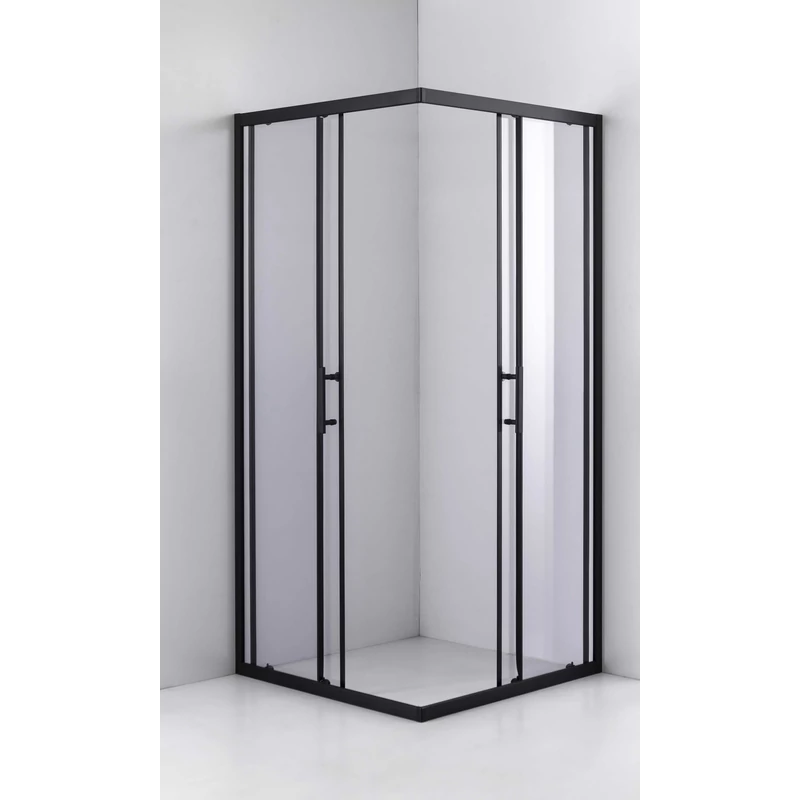 Motril čierny sprchový kút 80x80, 190cm, 6mm, NANO