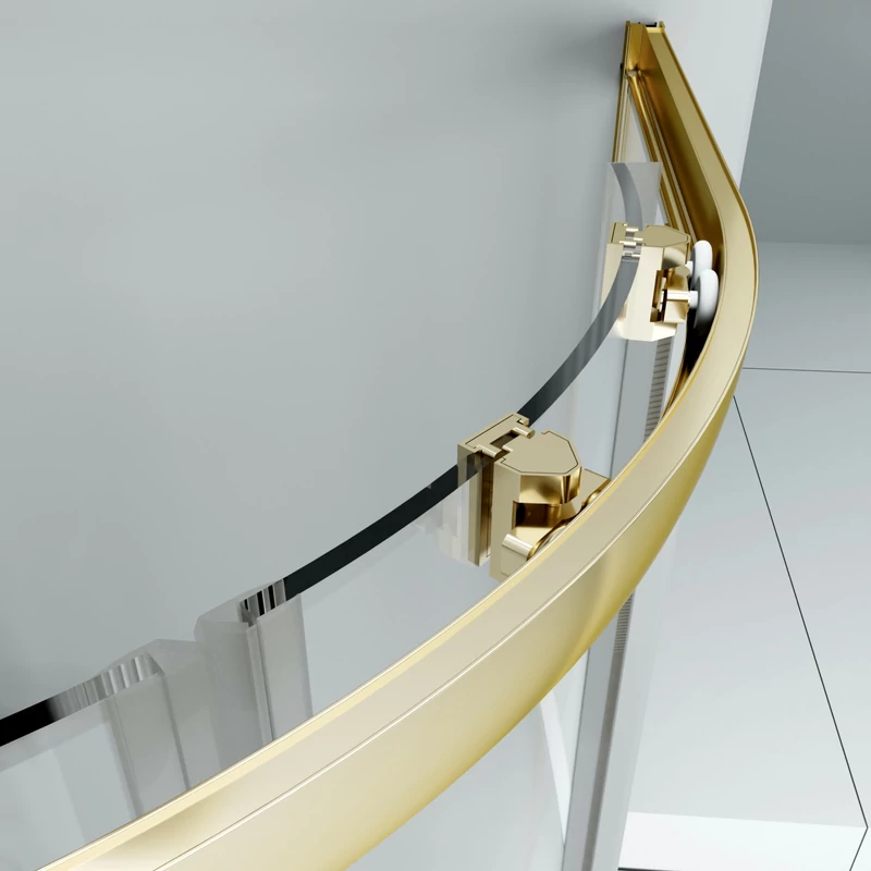 Murcia Gold sprchový kút zakrivený 80x80, 190cm, 6mm NANO