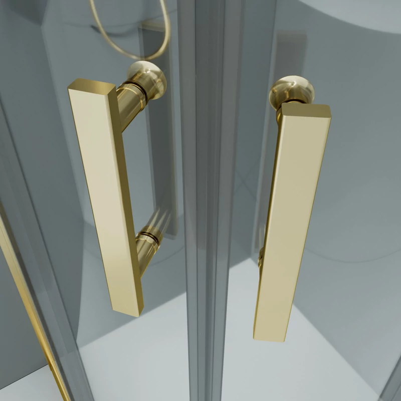 Murcia Gold sprchový kút zakrivený 80x80, 190cm, 6mm NANO
