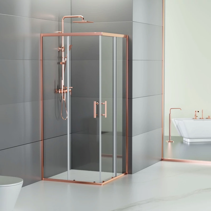 Motril Rose Gold Sprchový kút 80x80 190cm, 6mm NANO