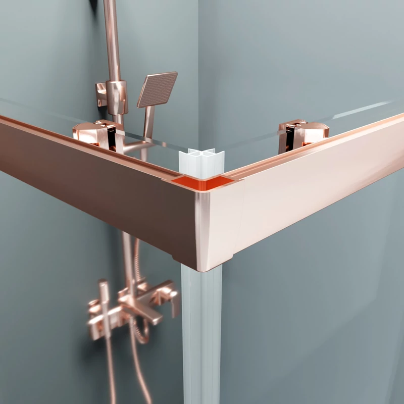 Motril Rose Gold Sprchový kút 80x80 190cm, 6mm NANO