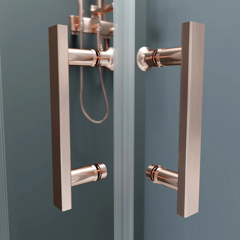Motril Rose Gold Sprchový kút 80x80 190cm, 6mm NANO