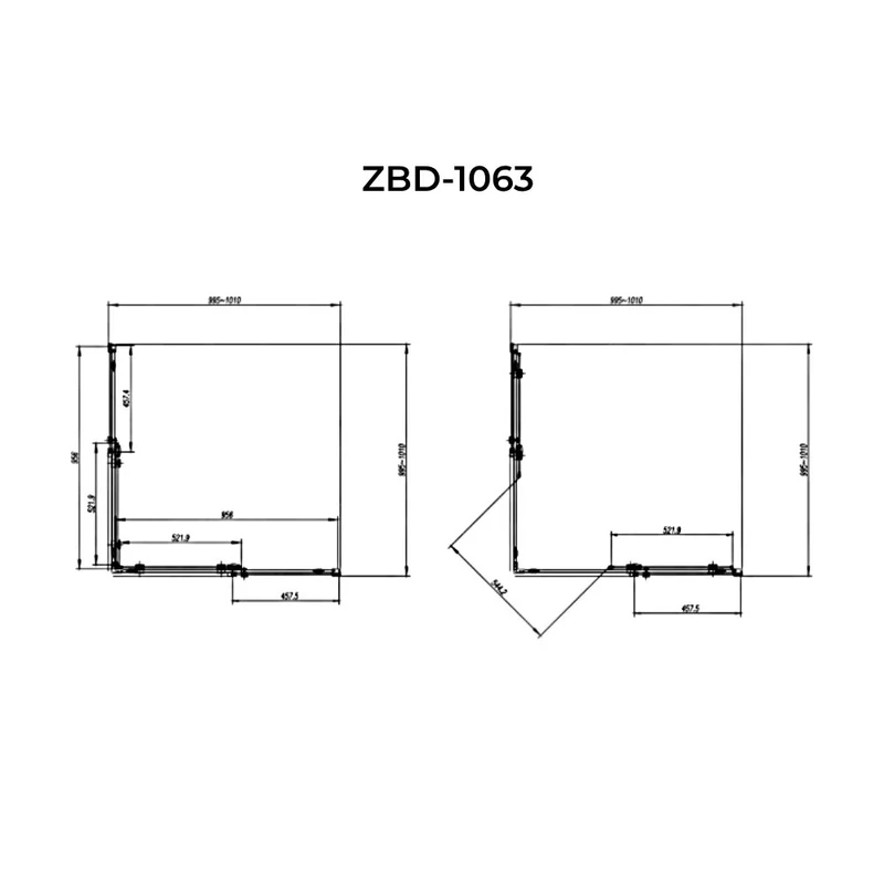 Belver Duo Sprchový kút 100x100, 195cm, 6mm, dvojdverový model