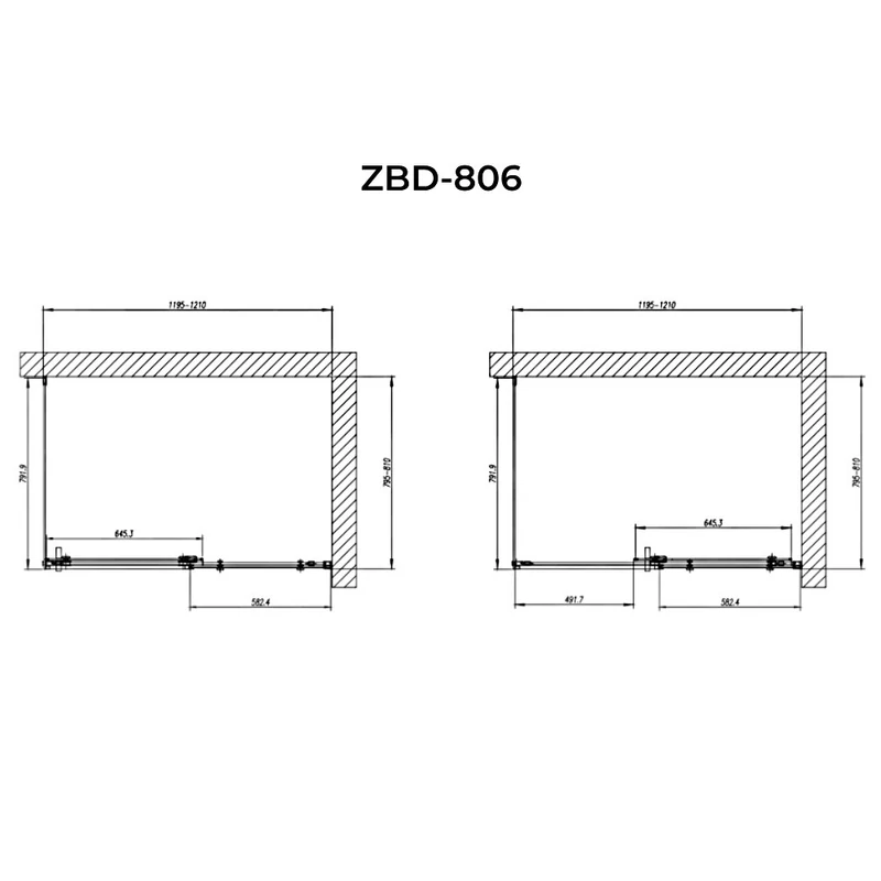 Belver Duo Sprchový kút 80x120, 90x120 195cm, 6mm