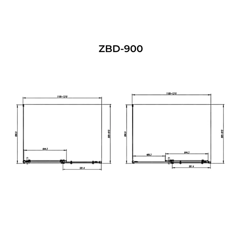 Milano Duo Sprchový kút 90x120, 195cm, 8mm