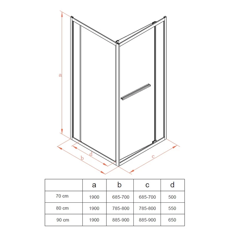 Firenze Sprchový kút 6mm 80cm