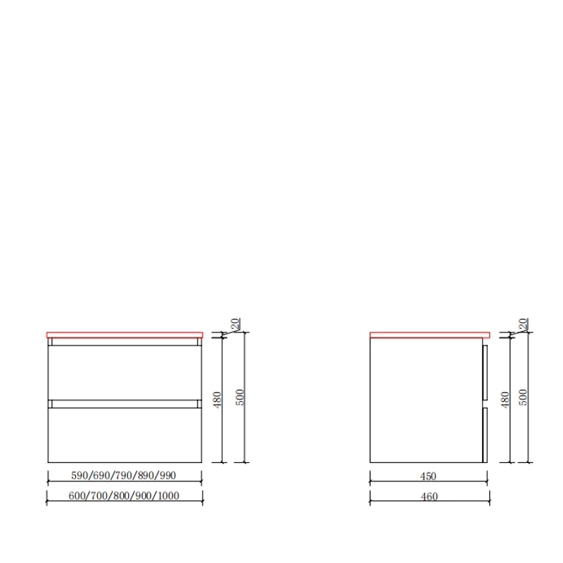 Catania Sonoma Kúpeľňová skrinka s umývadlom 60 cm