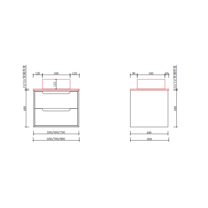Genova Sonoma Kúpeľňová skrinka s umývadlom 60 cm