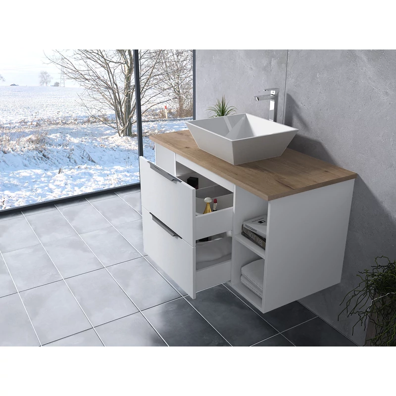 Rennes White Kúpeľňová skrinka s umývadlom