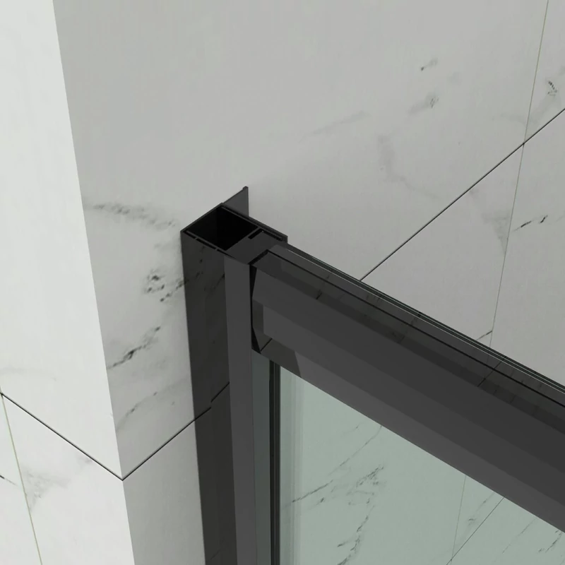 Elche 120,130,140 čierne sprchové dvere, 190/195cm, 6mm