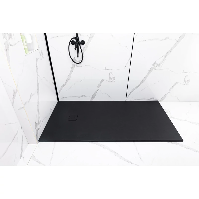 Cagliari Black 80x80x2,6 cm Štvorcová, SMC sprchová vanička