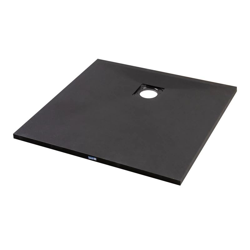 Cagliari Black 80x80x2,6 cm Štvorcová, SMC sprchová vanička, so sifonom