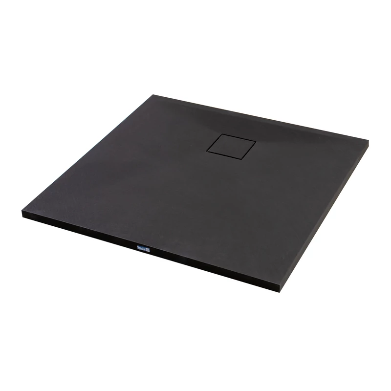Cagliari Black 80x80x2,6 cm Štvorcová, SMC sprchová vanička, so sifonom