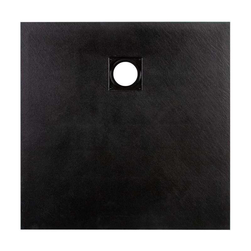 Cagliari Black 80x80x2,6 cm Štvorcová, SMC sprchová vanička, so sifonom