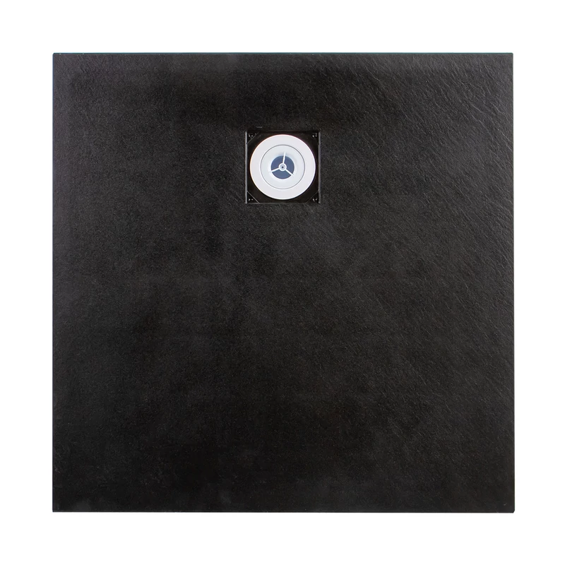 Cagliari Black 80x80x2,6 cm Štvorcová, SMC sprchová vanička, so sifonom