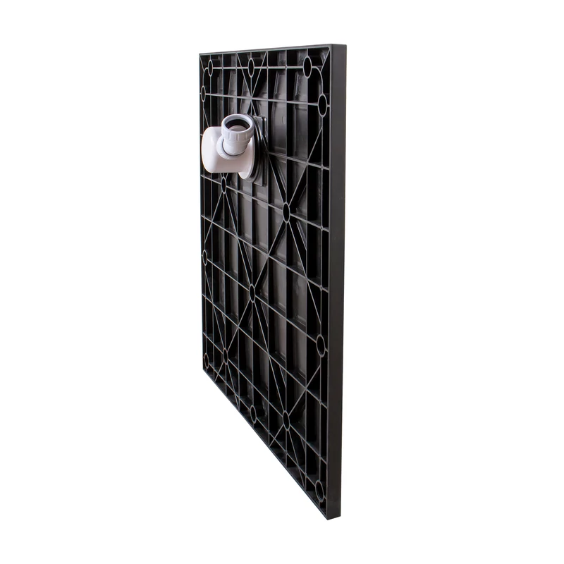 Cagliari Black 80x80x2,6 cm Štvorcová, SMC sprchová vanička, so sifonom