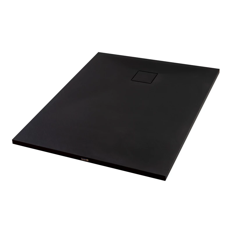 Cagliari Black 80x100x2,6 cm Štvorcová, SMC sprchová vanička, so sifonom