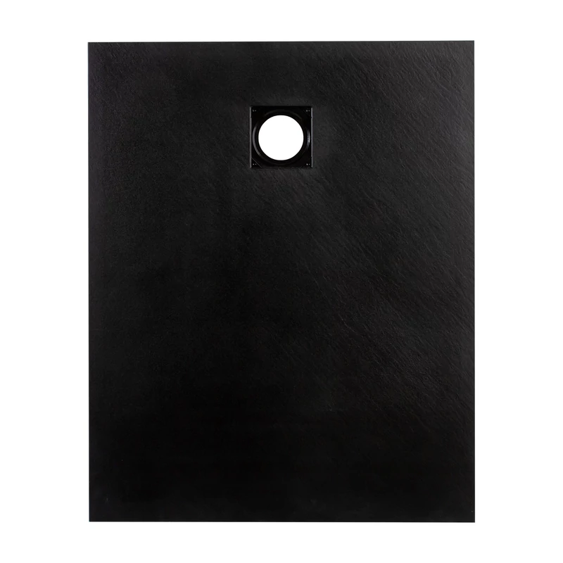 Cagliari Black 80x100x2,6 cm Štvorcová, SMC sprchová vanička, so sifonom