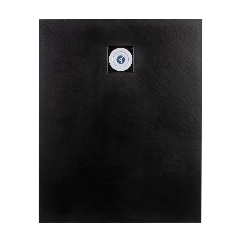 Cagliari Black 80x100x2,6 cm Štvorcová, SMC sprchová vanička, so sifonom