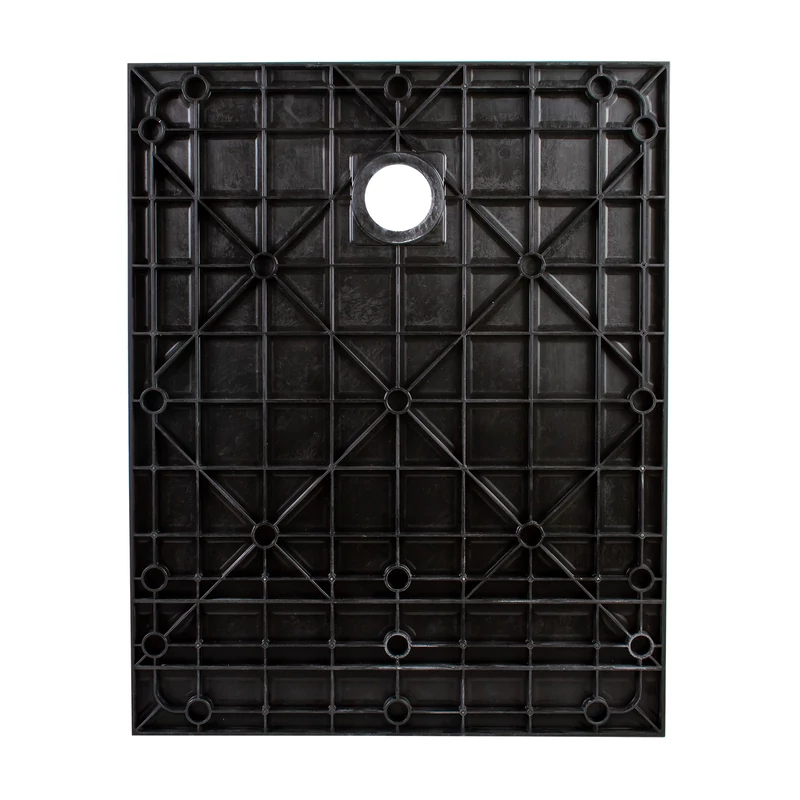 Cagliari Black 80x100x2,6 cm Štvorcová, SMC sprchová vanička, so sifonom
