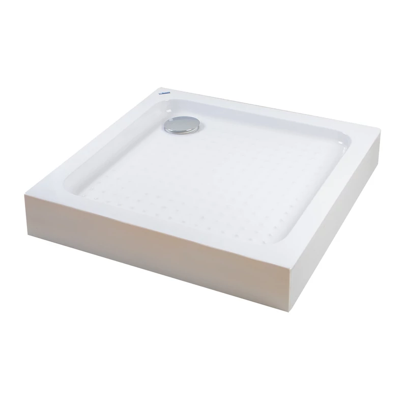 Almagro 80x80x13,5 cm Štvorcová, akrylová sprchová vanička, so sifonom