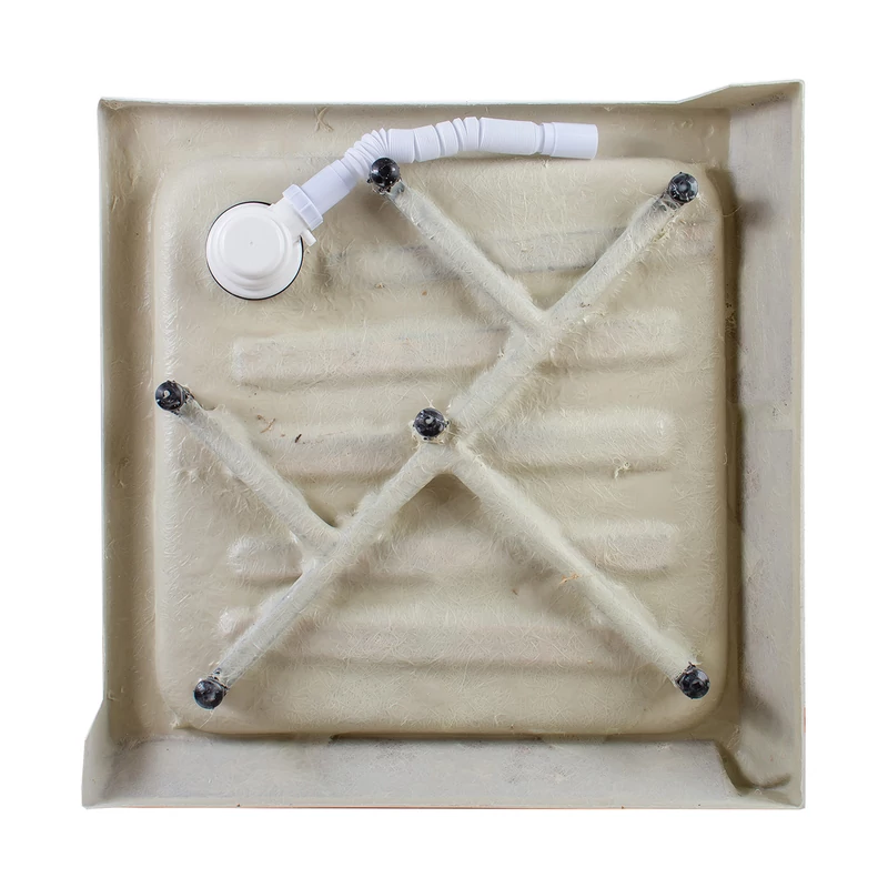 Almagro 80x80x13,5 cm Štvorcová, akrylová sprchová vanička, so sifonom