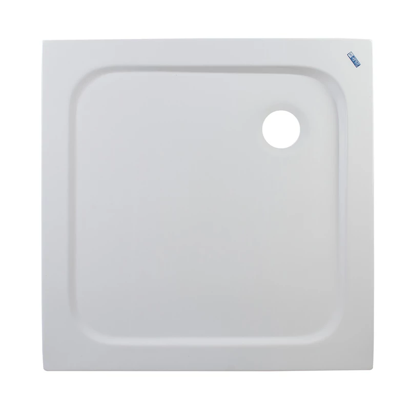 Coria 80x80x5 cm Štvorcová, akrylová sprchová vanička, so sifonom