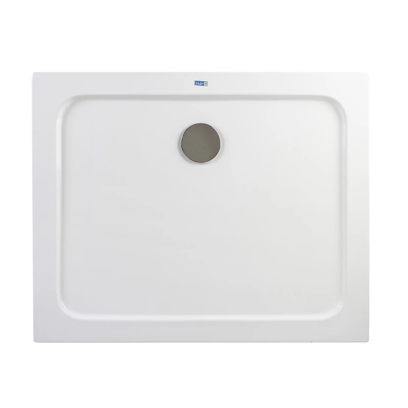 Coria 90x120x5 cm Kwadratowy brodzik akrylowy z syfonem