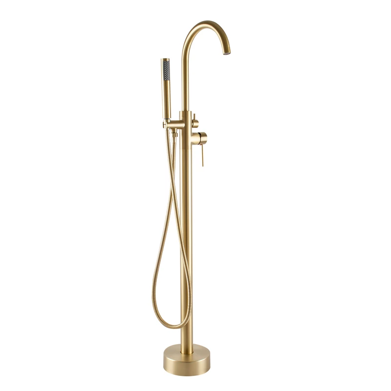 Korfu Rose Gold voľne stojaca vaňová batéria