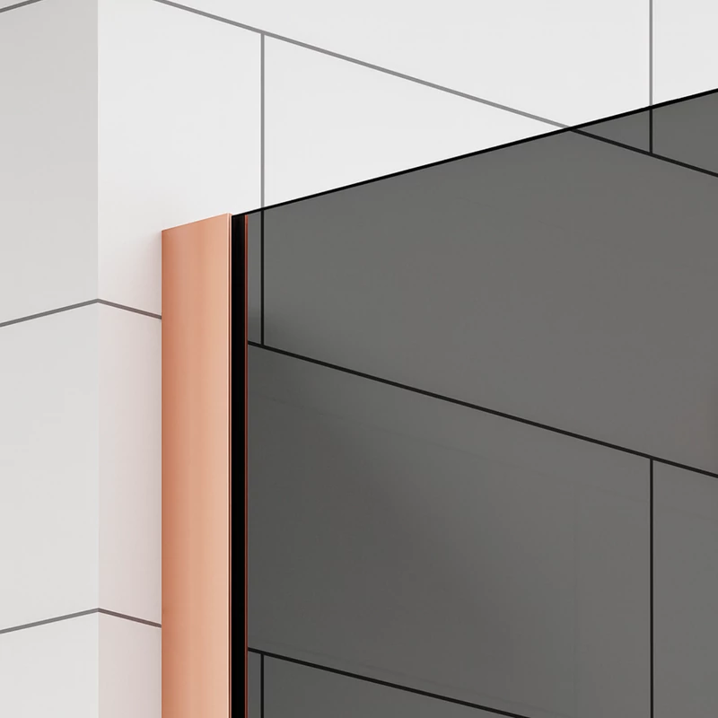 Walk-in Rose Gold sprchová stena, s dymovým sklom 80, 200cm, 8mm