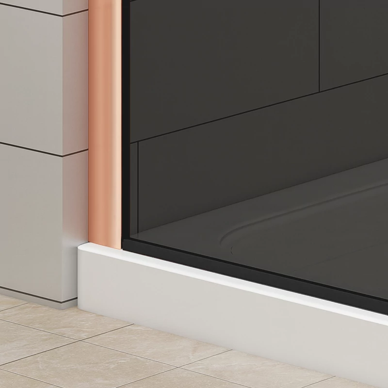 Walk-in Rose Gold sprchová stena, s dymovým sklom 80, 200cm, 8mm